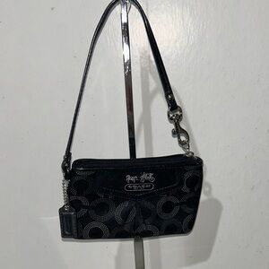 Coach Black Patterned Wristlet